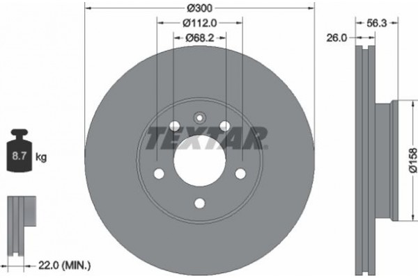 Textar Δισκόπλακα - 92109803