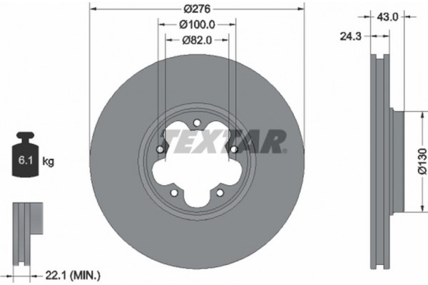 Textar Δισκόπλακα - 92110003 Textar Δισκόπλακα - 92110003