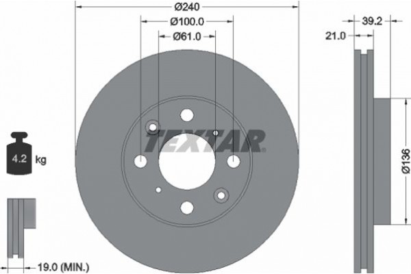 Textar Δισκόπλακα - 92110300