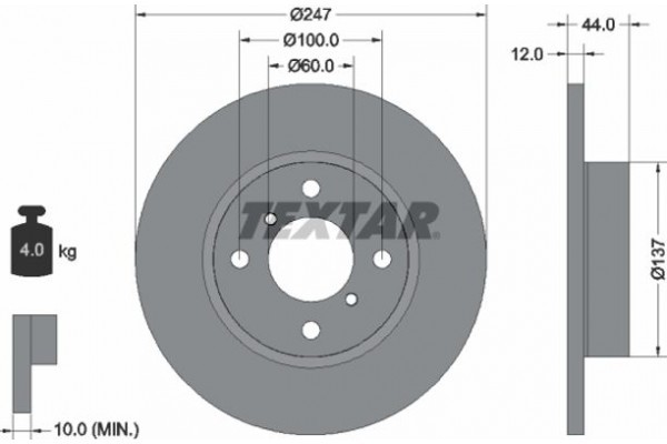 Textar Δισκόπλακα - 92110803