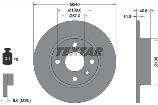 Textar Δισκόπλακα - 92111003