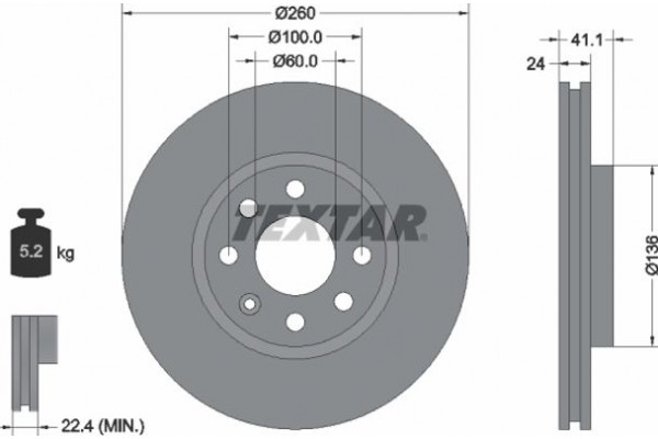 Textar Δισκόπλακα - 92111103