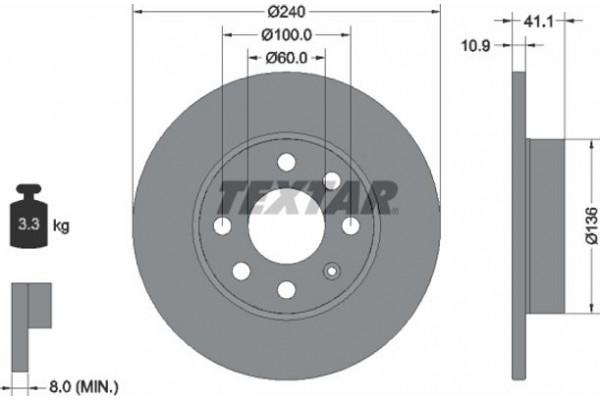 Textar Δισκόπλακα - 92111303