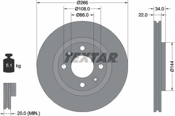 Textar Δισκόπλακα - 92111503