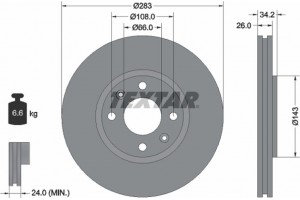 Textar Δισκόπλακα - 92111603