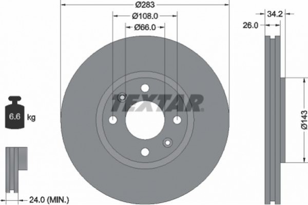 Textar Δισκόπλακα - 92111603