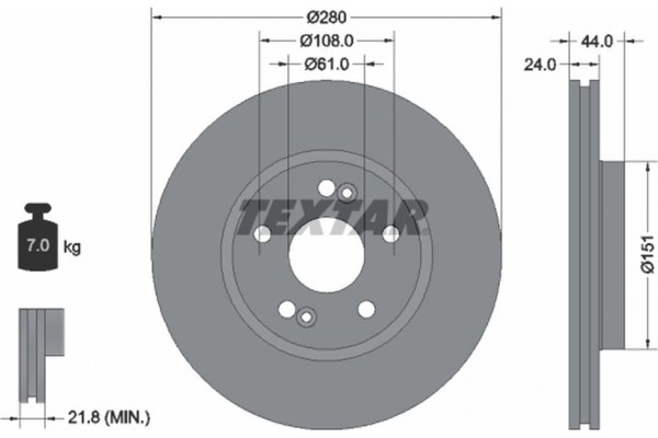 Textar Δισκόπλακα - 92113803 Textar Δισκόπλακα - 92113803