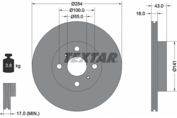 Textar Δισκόπλακα - 92114600