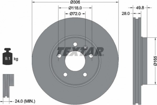 Textar Δισκόπλακα - 92116005