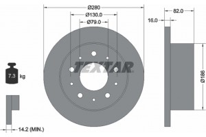 Textar Δισκόπλακα - 92116203