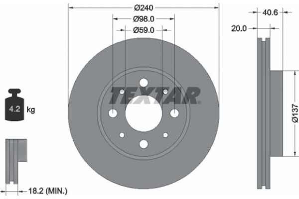 Textar Δισκόπλακα - 92118003