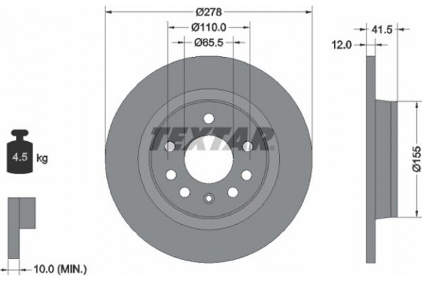 Textar Δισκόπλακα - 92118503