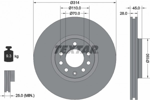 Textar Δισκόπλακα - 92118803
