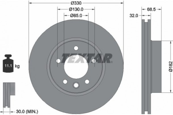 Textar Δισκόπλακα - 92121605