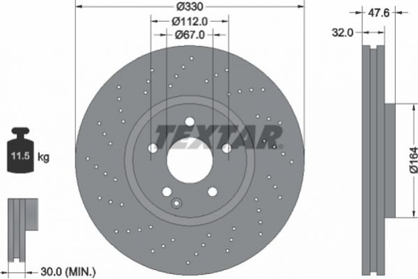 Textar Δισκόπλακα - 92124100