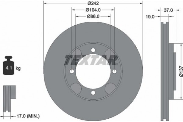 Textar Δισκόπλακα - 92130700