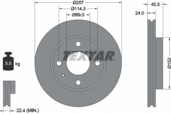 Textar Δισκόπλακα - 92130800