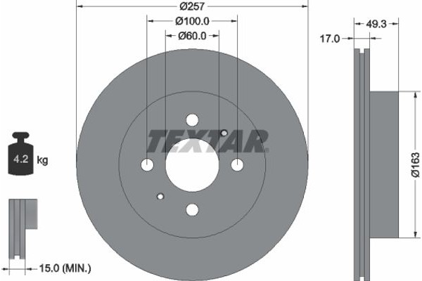 Textar Δισκόπλακα - 92131200