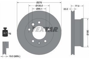 Textar Δισκόπλακα - 92131503