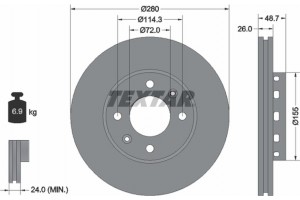 Textar Δισκόπλακα - 92131700