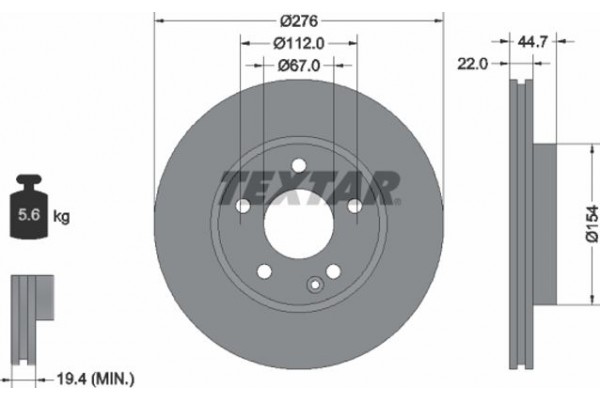 Textar Δισκόπλακα - 92131903