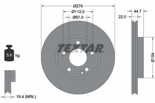 Textar Δισκόπλακα - 92131903