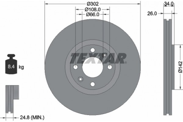 Textar Δισκόπλακα - 92133203