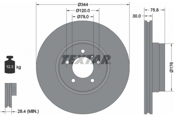 Textar Δισκόπλακα - 92134400 Textar Δισκόπλακα - 92134400