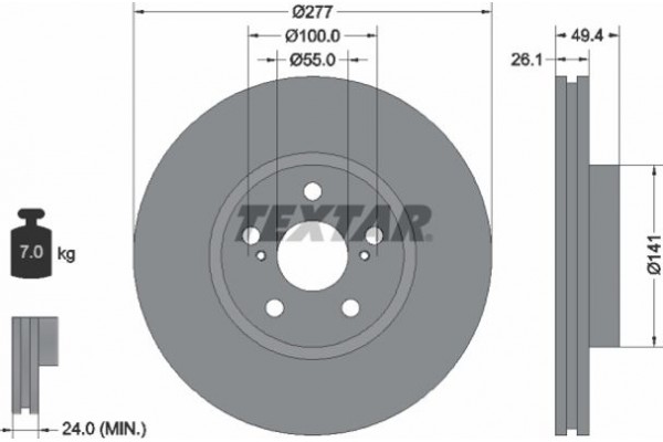 Textar Δισκόπλακα - 92135503