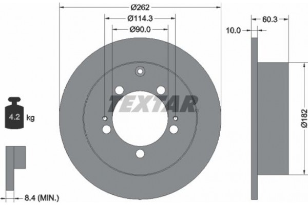 Textar Δισκόπλακα - 92136103