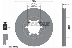 Textar Δισκόπλακα - 92136300