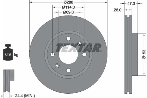 Textar Δισκόπλακα - 92136600