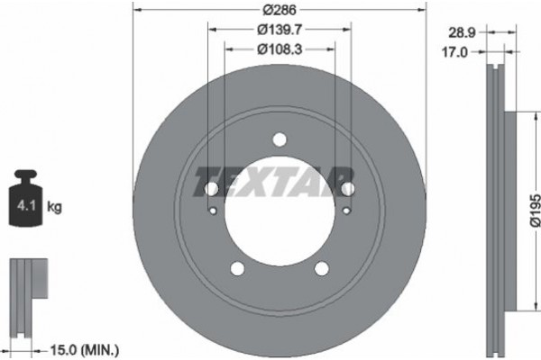 Textar Δισκόπλακα - 92136800