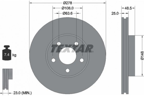 Textar Δισκόπλακα - 92141205