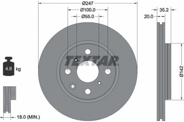 Textar Δισκόπλακα - 92141903