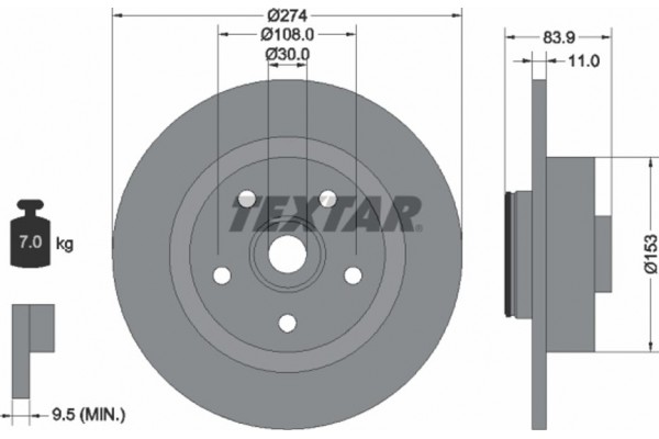 Textar Δισκόπλακα - 92142203