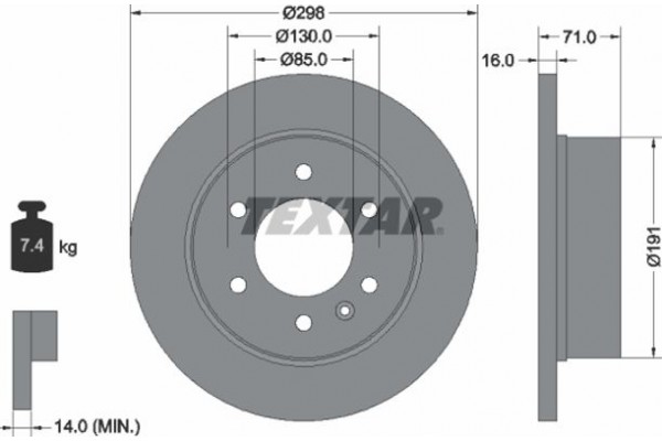 Textar Δισκόπλακα - 93143303