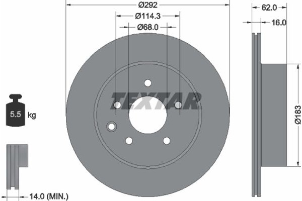 Textar Δισκόπλακα - 92144003