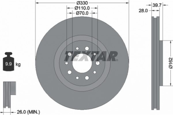 Textar Δισκόπλακα - 92145103