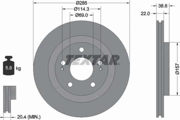 Textar Δισκόπλακα - 92148500