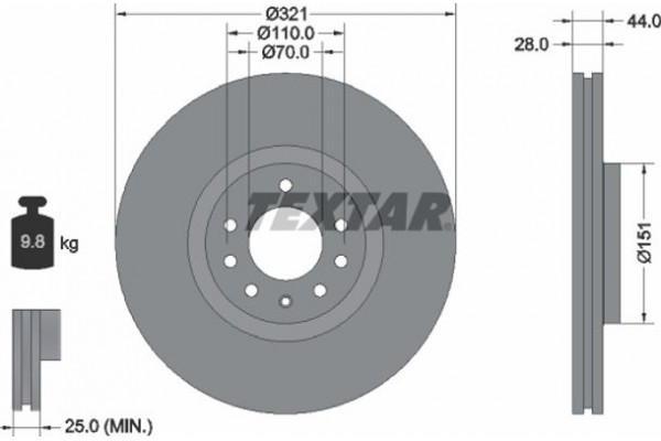 Textar Δισκόπλακα - 92149803