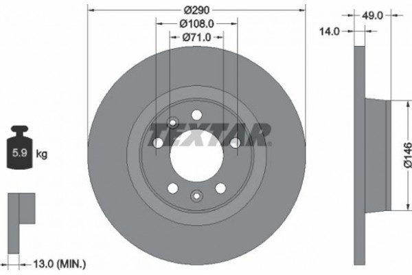 Textar Δισκόπλακα - 92157100