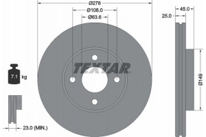 Textar Δισκόπλακα - 92159003
