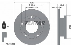 Textar Δισκόπλακα - 92159103