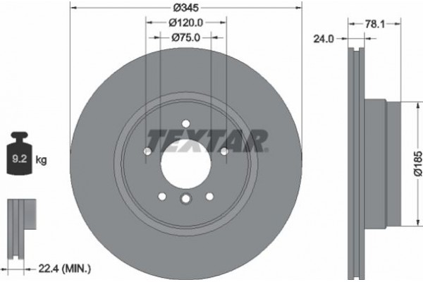 Textar Δισκόπλακα - 92161205