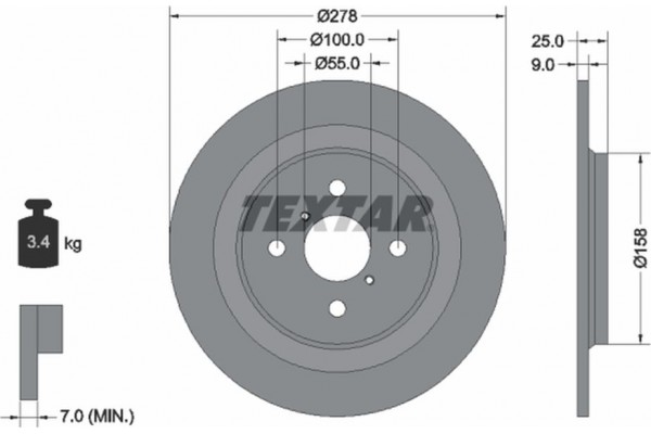 Textar Δισκόπλακα - 92161903