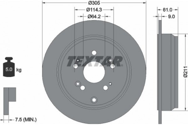 Textar Δισκόπλακα - 92162503