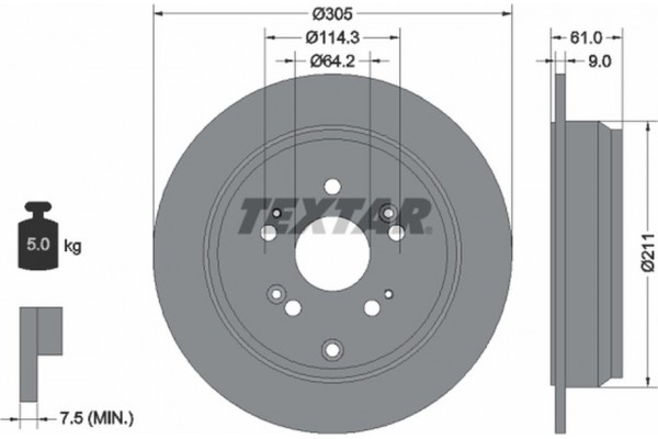 Textar Δισκόπλακα - 92162503