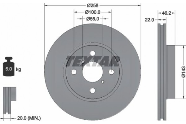 Textar Δισκόπλακα - 92164203