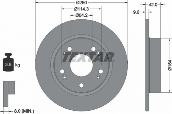 Textar Δισκόπλακα - 92164303